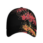 Red And Yellow Japanese Amaryllis Print Baseball Cap