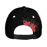 Red And Yellow Japanese Amaryllis Print Baseball Cap