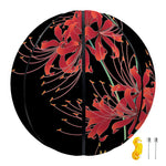 Red And Yellow Japanese Amaryllis Print Basketball