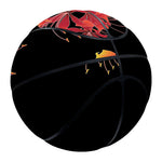 Red And Yellow Japanese Amaryllis Print Basketball