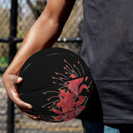 Red And Yellow Japanese Amaryllis Print Basketball