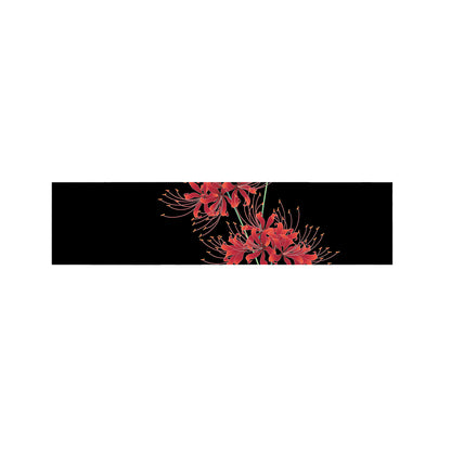 Red And Yellow Japanese Amaryllis Print Bed Runner