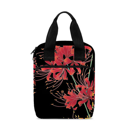 Red And Yellow Japanese Amaryllis Print Bible Tote Bag