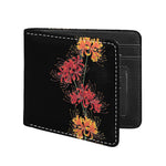 Red And Yellow Japanese Amaryllis Print Bifold Wallet