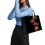 Red And Yellow Japanese Amaryllis Print Canvas Tote Bag