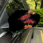 Red And Yellow Japanese Amaryllis Print Car Side Mirror Covers