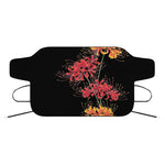 Red And Yellow Japanese Amaryllis Print Car Windshield Snow Cover