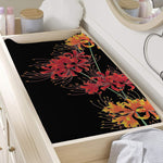 Red And Yellow Japanese Amaryllis Print Changing Pad Cover