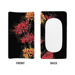 Red And Yellow Japanese Amaryllis Print Changing Pad Cover