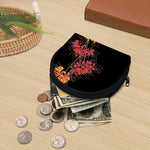 Red And Yellow Japanese Amaryllis Print Coin Purse