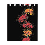 Red And Yellow Japanese Amaryllis Print Curtain