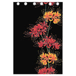 Red And Yellow Japanese Amaryllis Print Curtain