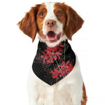 Red And Yellow Japanese Amaryllis Print Dog Bandana