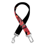 Red And Yellow Japanese Amaryllis Print Dog Seat Belt