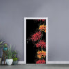 Red And Yellow Japanese Amaryllis Print Door Sticker