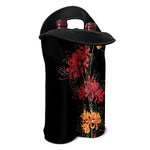 Red And Yellow Japanese Amaryllis Print Double Neoprene Wine Tote