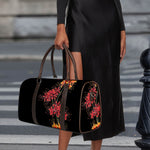 Red And Yellow Japanese Amaryllis Print Duffle Bag