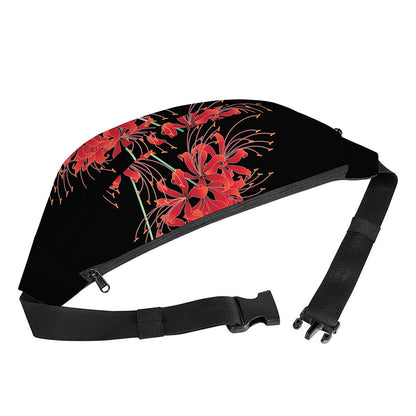 Red And Yellow Japanese Amaryllis Print Fanny Pack