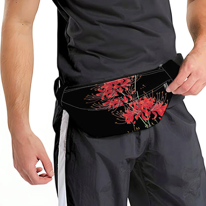 Red And Yellow Japanese Amaryllis Print Fanny Pack