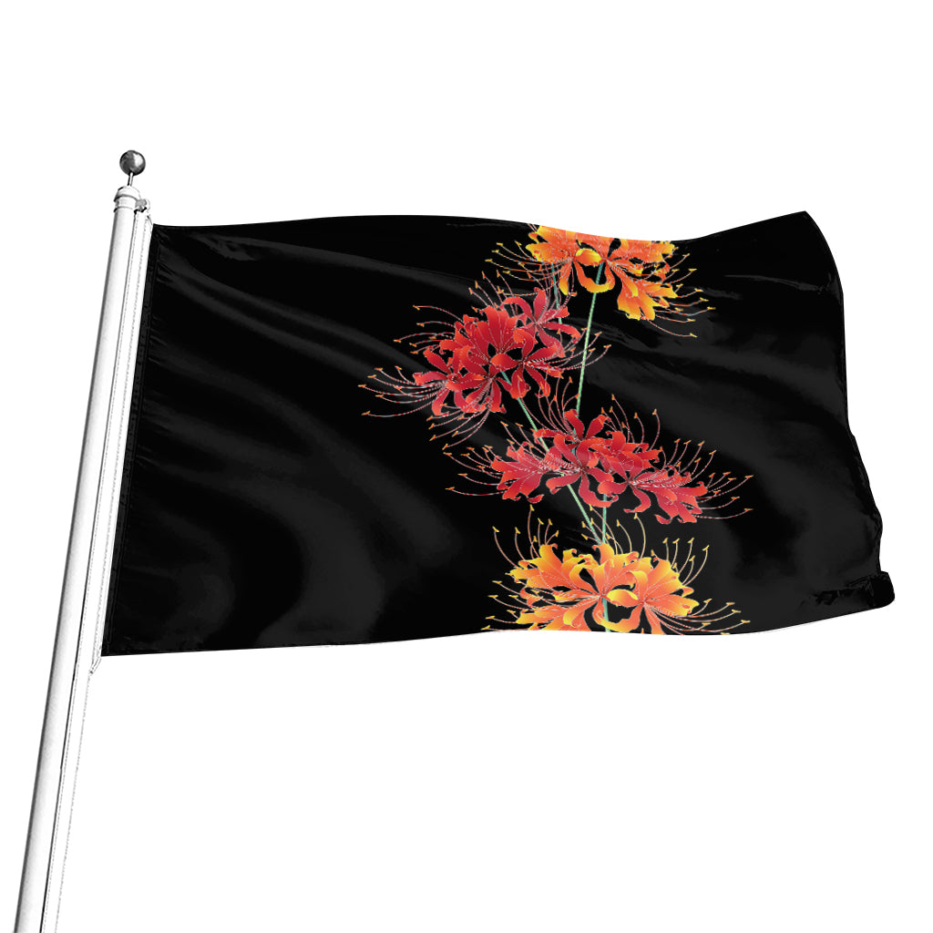 Red And Yellow Japanese Amaryllis Print Flag