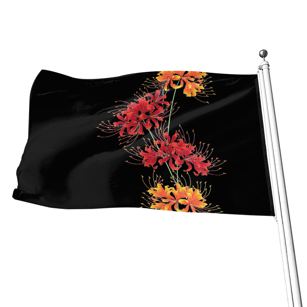 Red And Yellow Japanese Amaryllis Print Flag