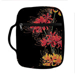 Red And Yellow Japanese Amaryllis Print Front Pocket Bible Bag