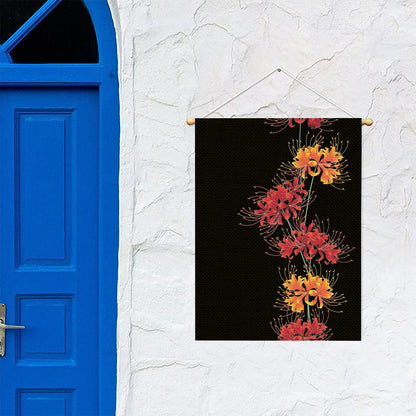 Red And Yellow Japanese Amaryllis Print Garden Flag