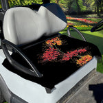 Red And Yellow Japanese Amaryllis Print Golf Cart Seat Cover