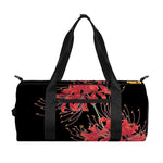 Red And Yellow Japanese Amaryllis Print Gym Bag