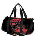 Red And Yellow Japanese Amaryllis Print Gym Bag