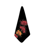 Red And Yellow Japanese Amaryllis Print Hand Towel