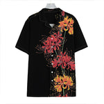 Red And Yellow Japanese Amaryllis Print Hawaiian Shirt