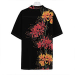 Red And Yellow Japanese Amaryllis Print Hawaiian Shirt