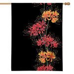 Red And Yellow Japanese Amaryllis Print House Flag