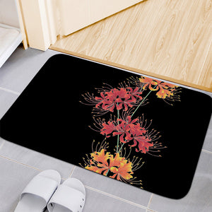 Red And Yellow Japanese Amaryllis Print Indoor Door Mat