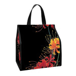 Red And Yellow Japanese Amaryllis Print Insulated Lunch Tote