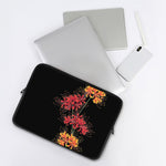 Red And Yellow Japanese Amaryllis Print Laptop Sleeve