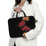 Red And Yellow Japanese Amaryllis Print Laptop Sleeve With Handle