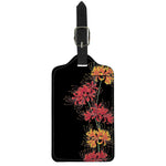 Red And Yellow Japanese Amaryllis Print Luggage Tag