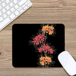 Red And Yellow Japanese Amaryllis Print Mouse Pad