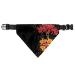 Red And Yellow Japanese Amaryllis Print Over The Collar Dog Bandana
