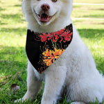 Red And Yellow Japanese Amaryllis Print Over The Collar Dog Bandana