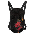 Red And Yellow Japanese Amaryllis Print Pet Carrier Backpack