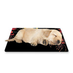 Red And Yellow Japanese Amaryllis Print Pet Cooling Mat Cover