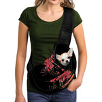 Red And Yellow Japanese Amaryllis Print Pet Sling Carrier