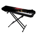 Red And Yellow Japanese Amaryllis Print Piano Keyboard Cover