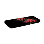 Red And Yellow Japanese Amaryllis Print Piano Keyboard Cover