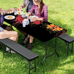 Red And Yellow Japanese Amaryllis Print Picnic Table Cover