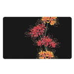 Red And Yellow Japanese Amaryllis Print Polyester Doormat