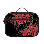 Red And Yellow Japanese Amaryllis Print Portable Lunch Bag